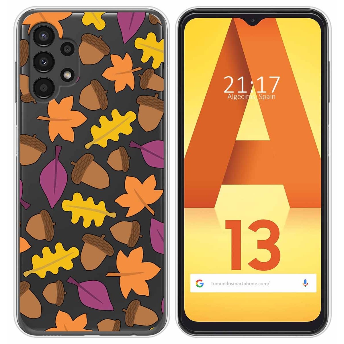 Funda Silicona Transparente para Samsung Galaxy A13 4G diseño Otoño Dibujos