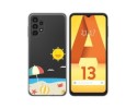 Funda Silicona Transparente para Samsung Galaxy A13 4G diseño Playa Dibujos