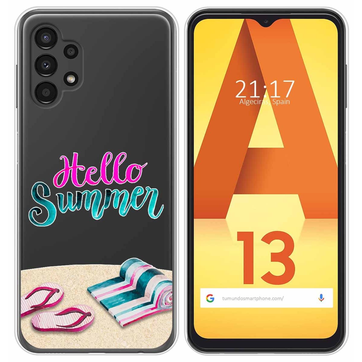 Funda Silicona Transparente para Samsung Galaxy A13 4G diseño Summer Dibujos