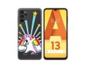 Funda Silicona Transparente para Samsung Galaxy A13 4G diseño Unicornio Dibujos