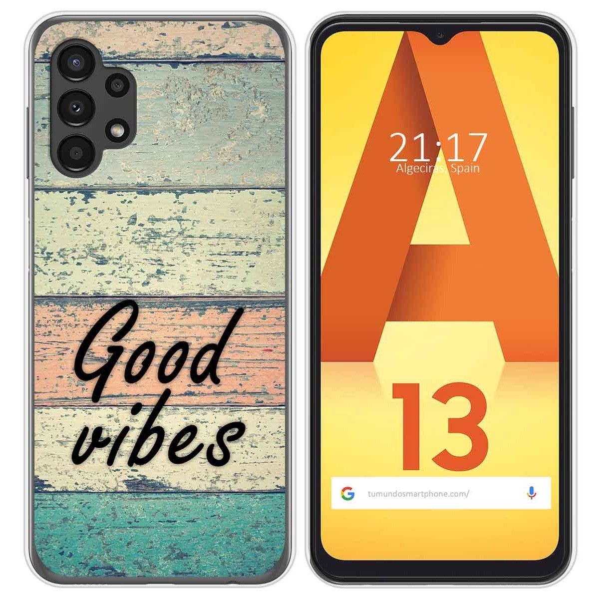 Funda Silicona para Samsung Galaxy A13 4G diseño Madera 01 Dibujos