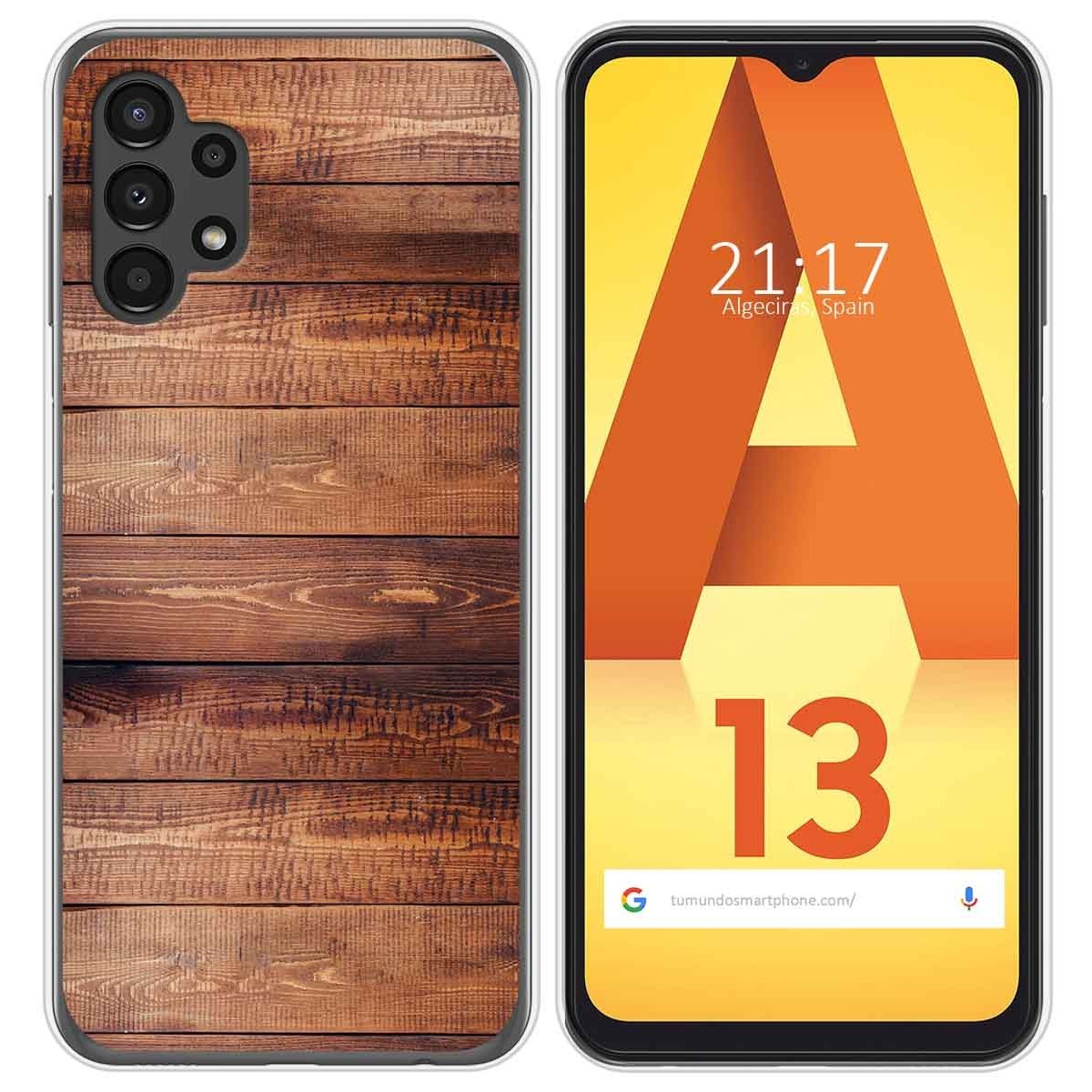 Funda Silicona para Samsung Galaxy A13 4G diseño Madera 02 Dibujos