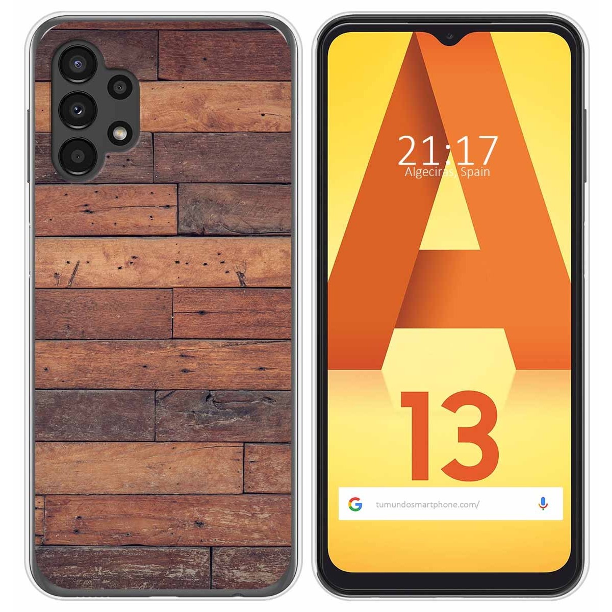 Funda Silicona para Samsung Galaxy A13 4G diseño Madera 03 Dibujos