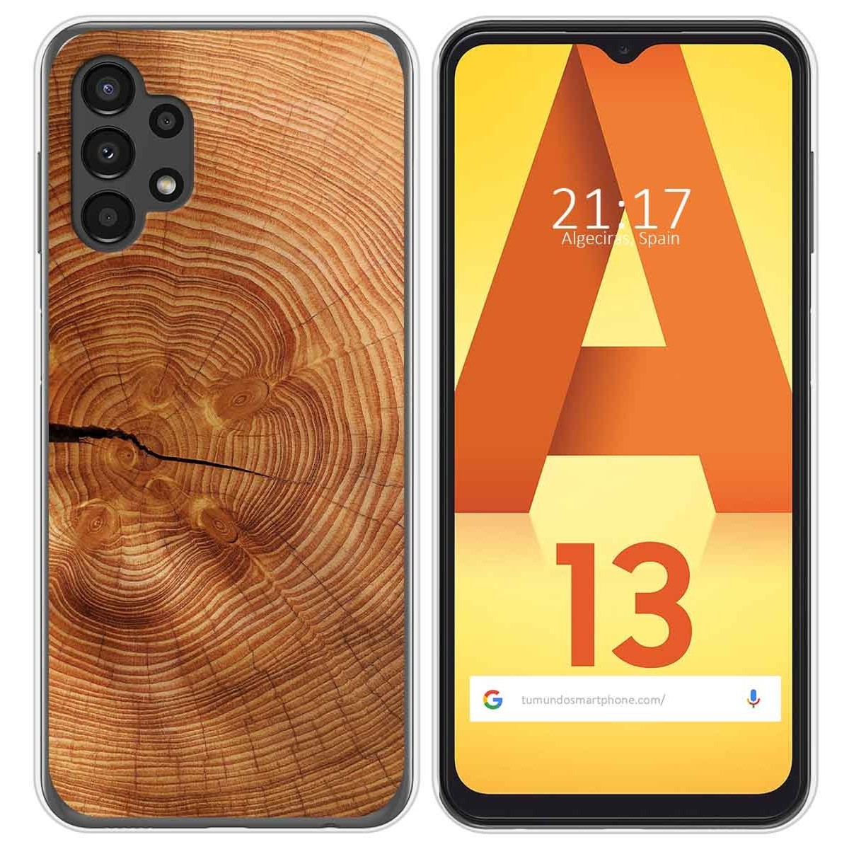 Funda Silicona para Samsung Galaxy A13 4G diseño Madera 04 Dibujos