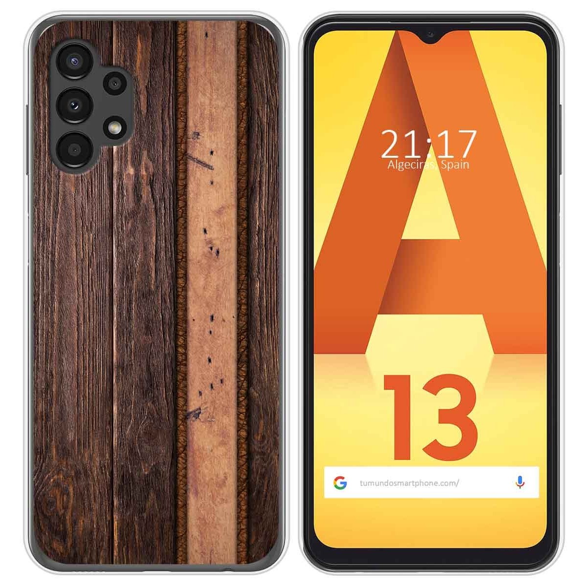 Funda Silicona para Samsung Galaxy A13 4G diseño Madera 05 Dibujos