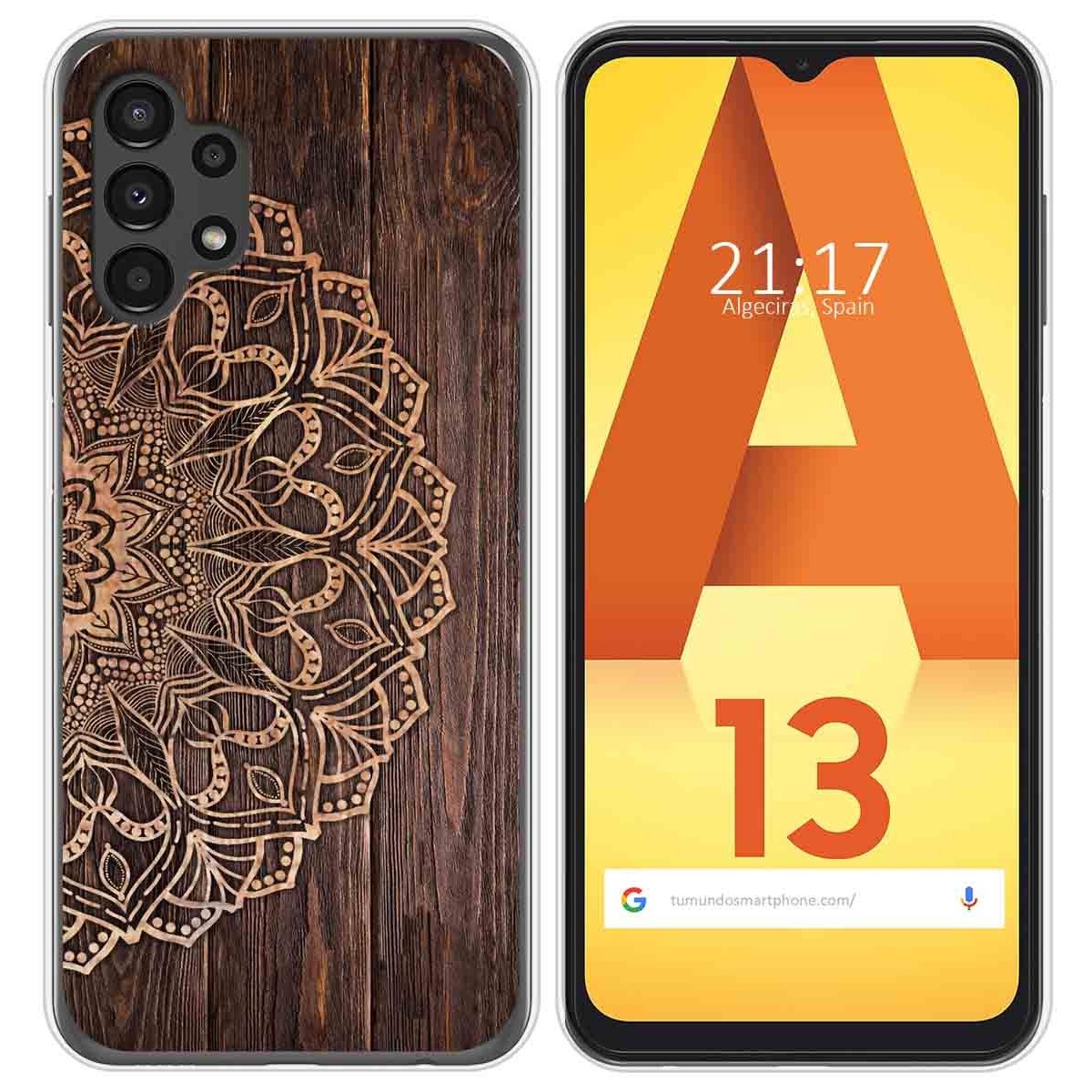 Funda Silicona para Samsung Galaxy A13 4G diseño Madera 06 Dibujos