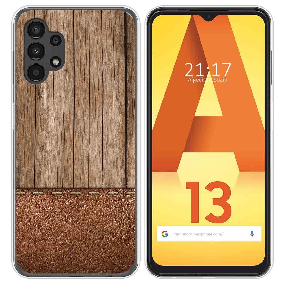 Funda Silicona para Samsung Galaxy A13 4G diseño Madera 09 Dibujos