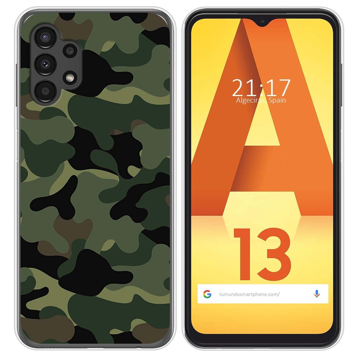 Funda Silicona para Samsung Galaxy A13 4G diseño Camuflaje Dibujos