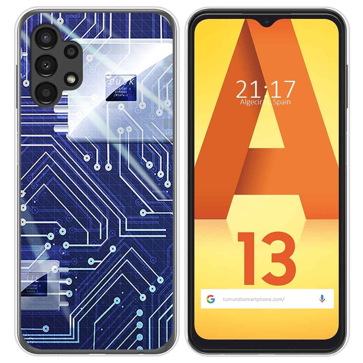 Funda Silicona para Samsung Galaxy A13 4G diseño Circuito Dibujos