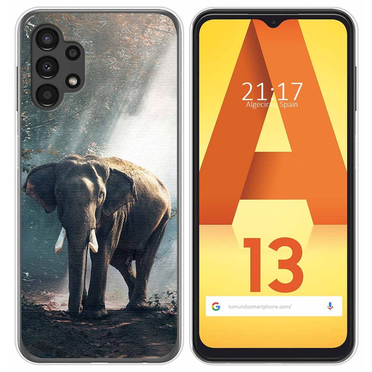 Funda Silicona para Samsung Galaxy A13 4G diseño Elefante Dibujos