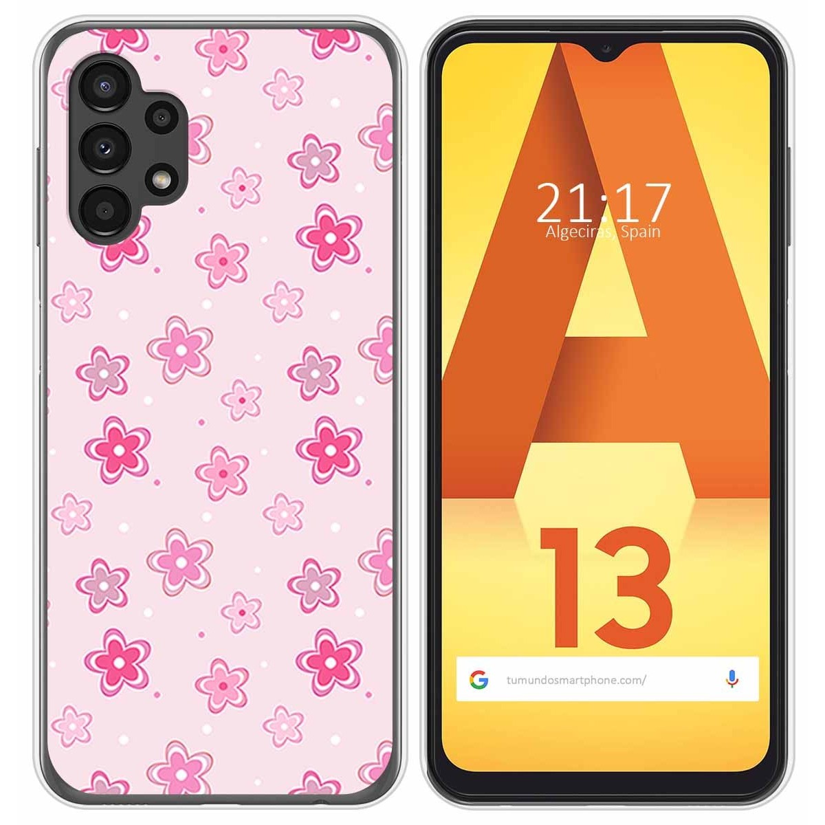 Funda Silicona para Samsung Galaxy A13 4G diseño Flores Dibujos