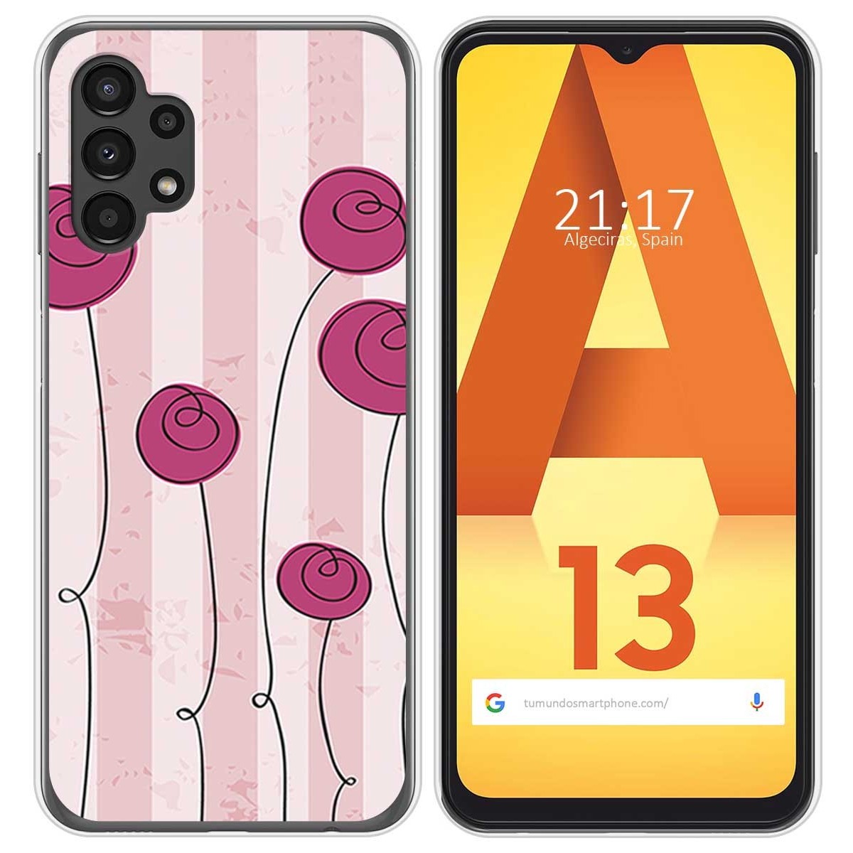 Funda Silicona para Samsung Galaxy A13 4G diseño Flores Vintage Dibujos