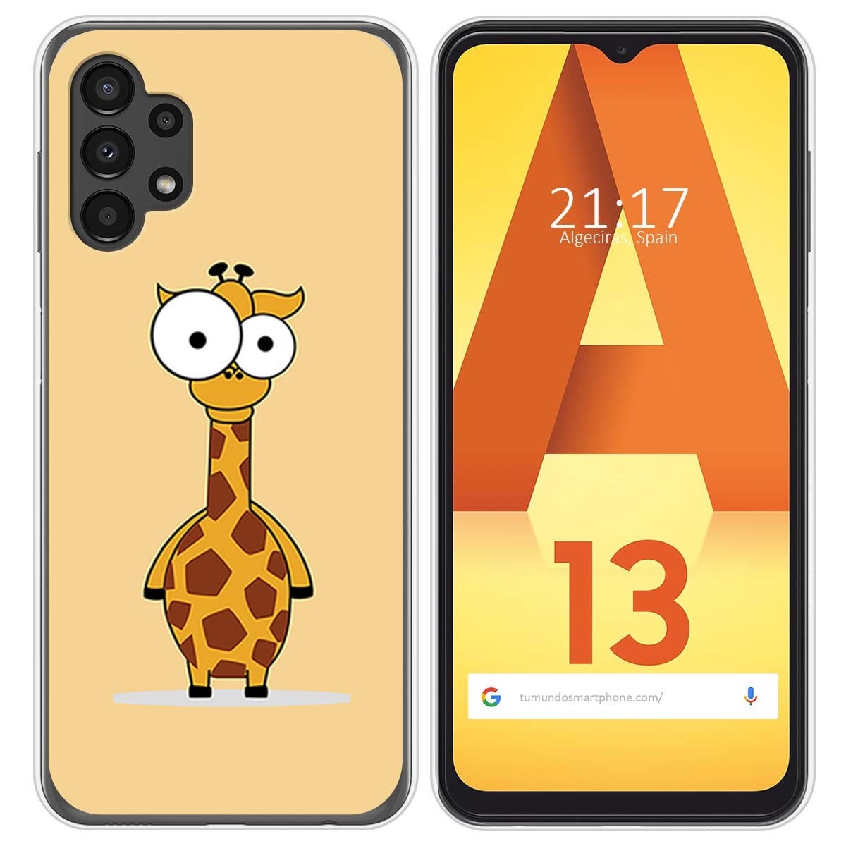 Funda Silicona para Samsung Galaxy A13 4G diseño Jirafa Dibujos