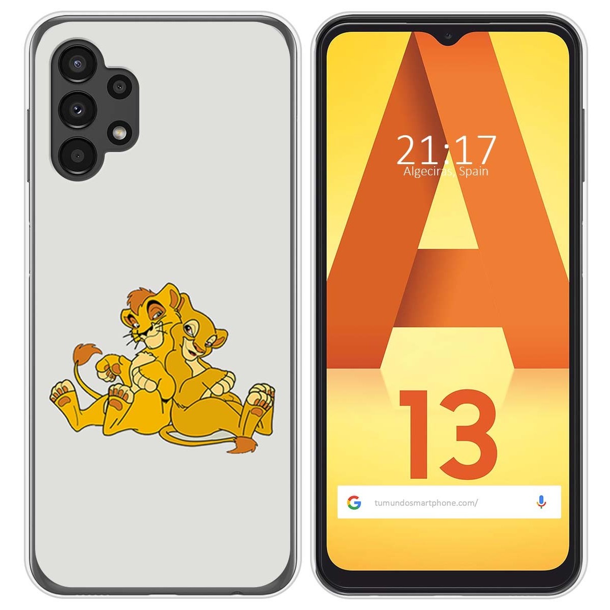 Funda Silicona para Samsung Galaxy A13 4G diseño Leones Dibujos