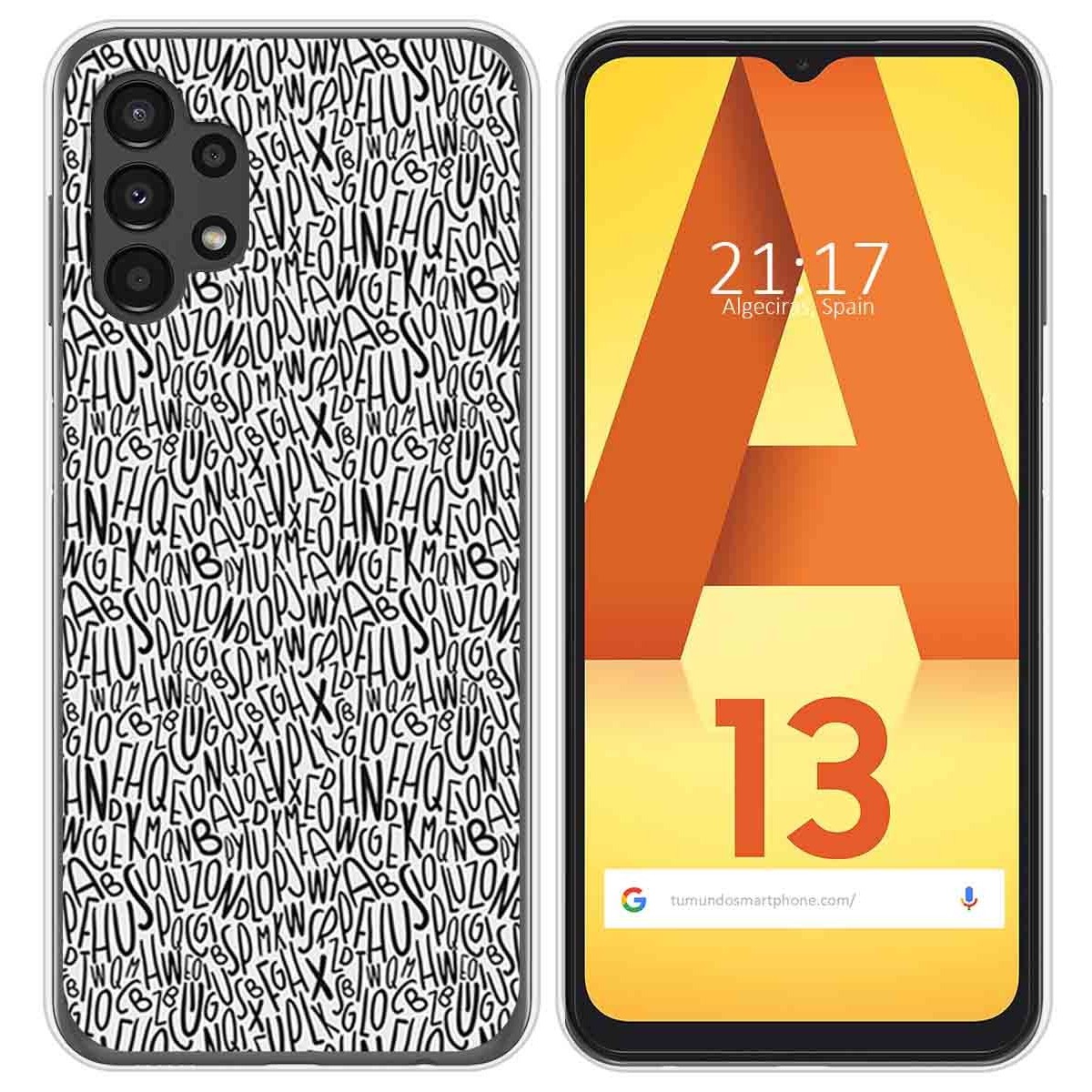 Funda Silicona para Samsung Galaxy A13 4G diseño Letras Dibujos