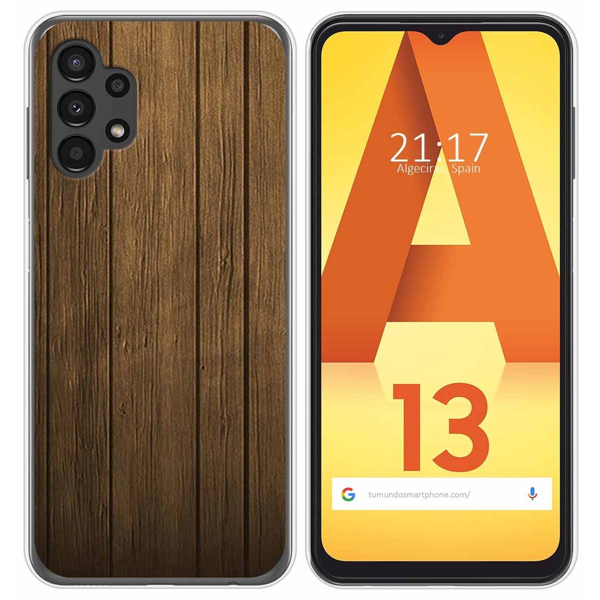 Funda Silicona para Samsung Galaxy A13 4G diseño Madera Dibujos