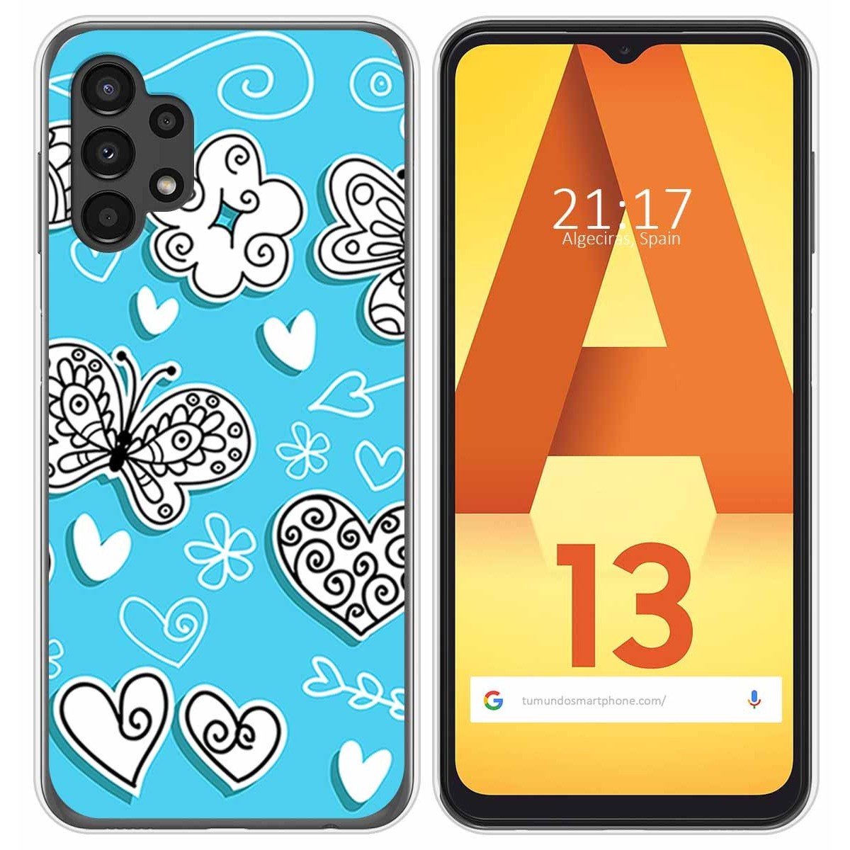 Funda Silicona para Samsung Galaxy A13 4G diseño Mariposas Dibujos