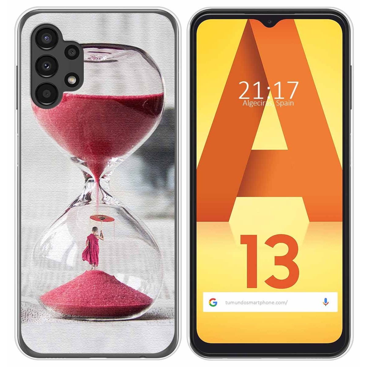 Funda Silicona para Samsung Galaxy A13 4G diseño Reloj Dibujos