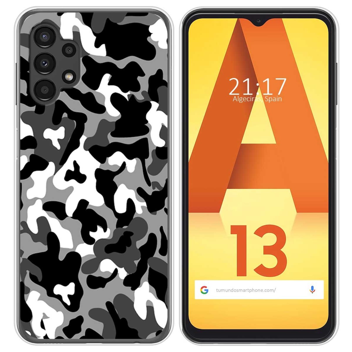 Funda Silicona para Samsung Galaxy A13 4G diseño Snow Camuflaje Dibujos