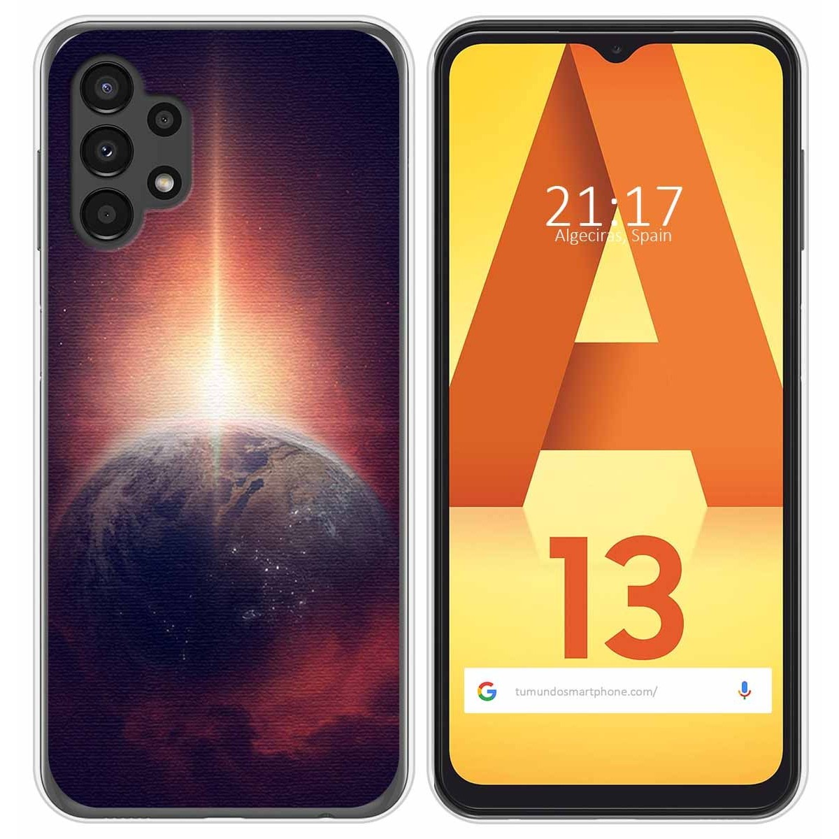 Funda Silicona para Samsung Galaxy A13 4G diseño Tierra Dibujos