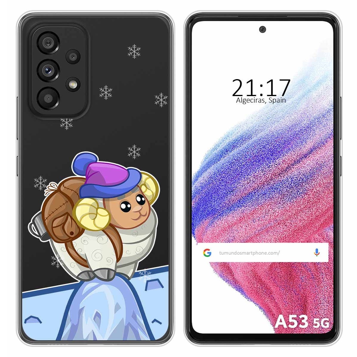 Funda Silicona Transparente para Samsung Galaxy A53 5G diseño Cabra Dibujos