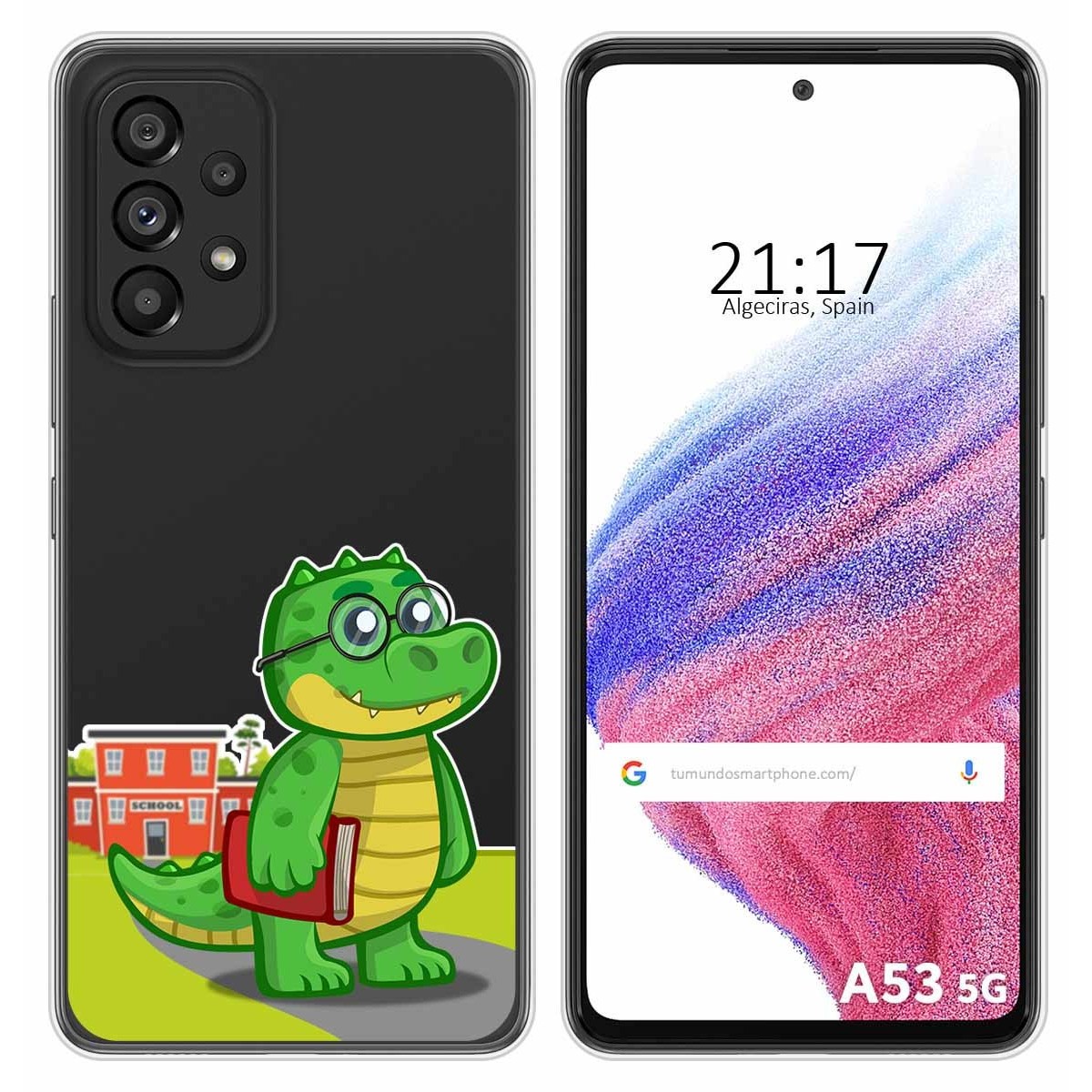 Funda Silicona Transparente para Samsung Galaxy A53 5G diseño Coco Dibujos