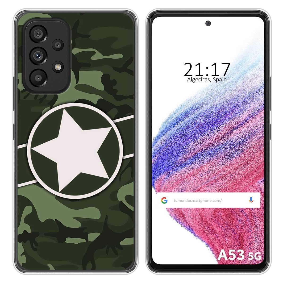 Funda Silicona para Samsung Galaxy A53 5G diseño Camuflaje 01 Dibujos