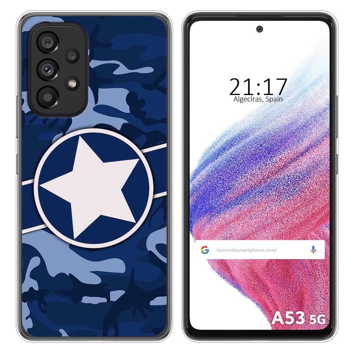 Funda Silicona para Samsung Galaxy A53 5G diseño Camuflaje 03 Dibujos