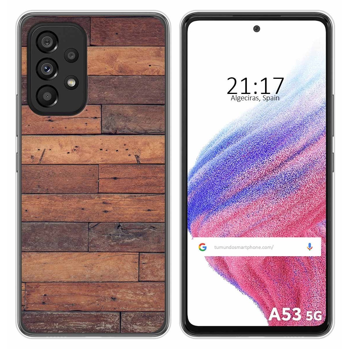 Funda Silicona para Samsung Galaxy A53 5G diseño Madera 03 Dibujos