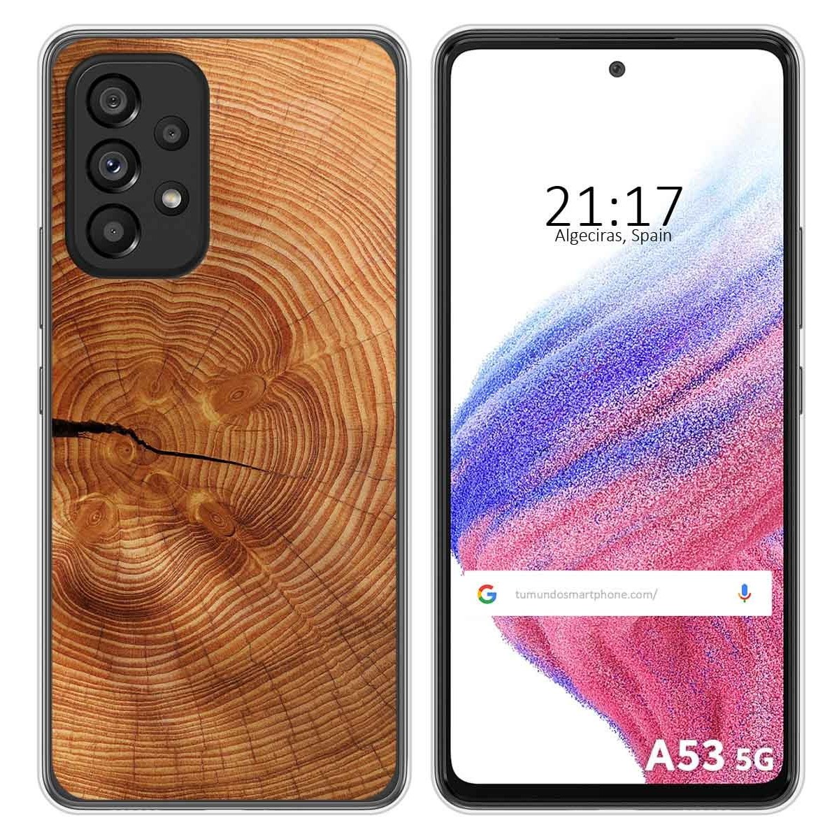 Funda Silicona para Samsung Galaxy A53 5G diseño Madera 04 Dibujos
