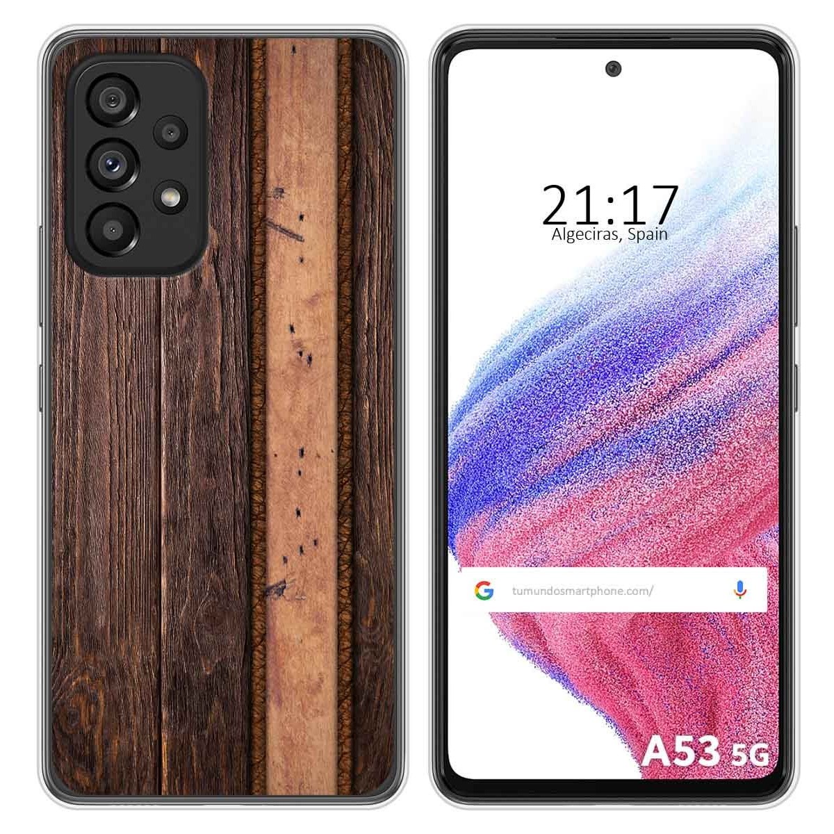 Funda Silicona para Samsung Galaxy A53 5G diseño Madera 05 Dibujos