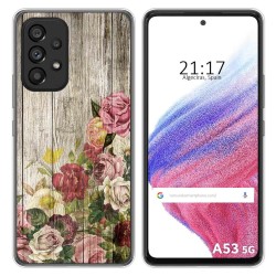 Funda Silicona para Samsung Galaxy A53 5G diseño Madera 08 Dibujos