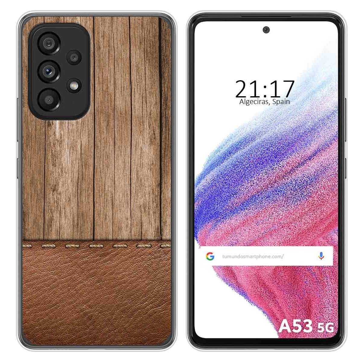 Funda Silicona para Samsung Galaxy A53 5G diseño Madera 09 Dibujos