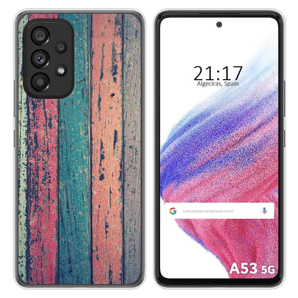 Funda Silicona para Samsung Galaxy A53 5G diseño Madera 10 Dibujos