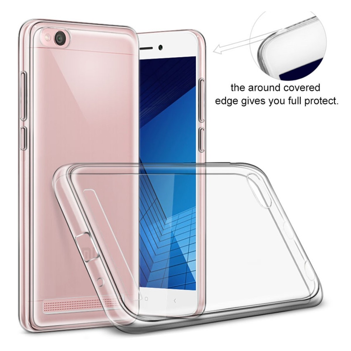 Funda Gel Tpu Fina Ultra-Thin 0,5mm Transparente para Xiaomi Redmi 5A 5"