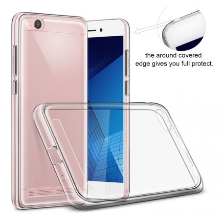 Funda Gel Tpu Fina Ultra-Thin 0,5mm Transparente para Xiaomi Redmi 5A 5"