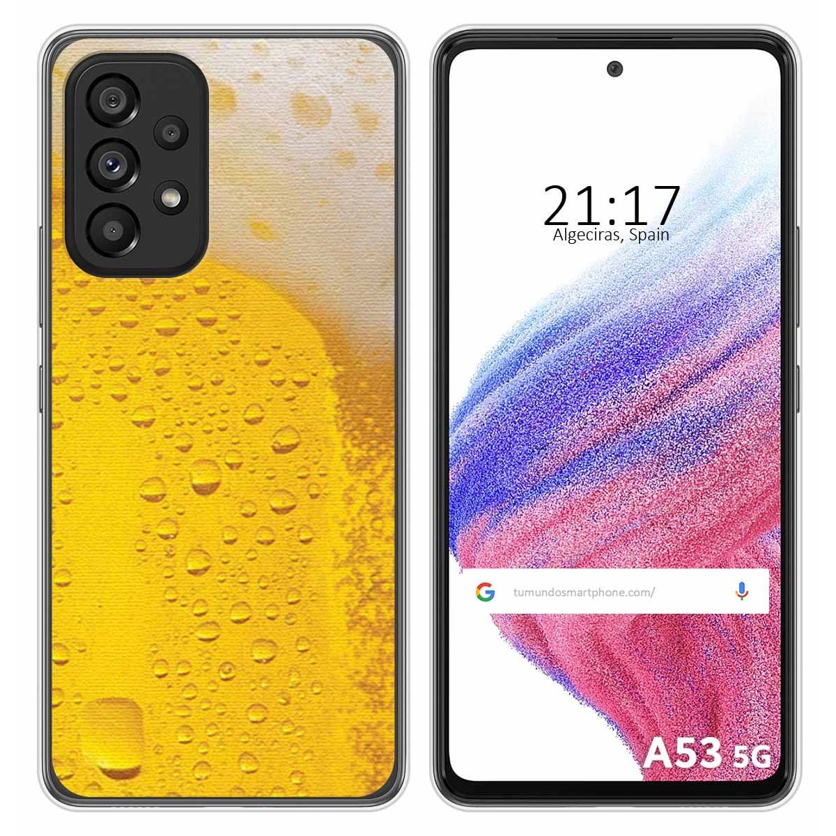 Funda Silicona para Samsung Galaxy A53 5G diseño Cerveza Dibujos