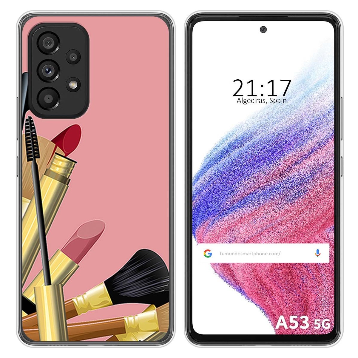 Funda Silicona para Samsung Galaxy A53 5G diseño Brochas Dibujos