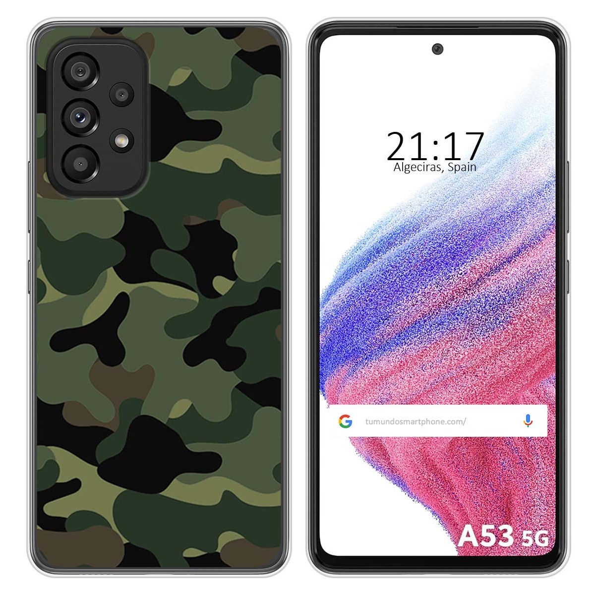 Funda Silicona para Samsung Galaxy A53 5G diseño Camuflaje Dibujos
