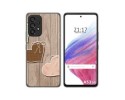 Funda Silicona para Samsung Galaxy A53 5G diseño Corazones Madera Dibujos