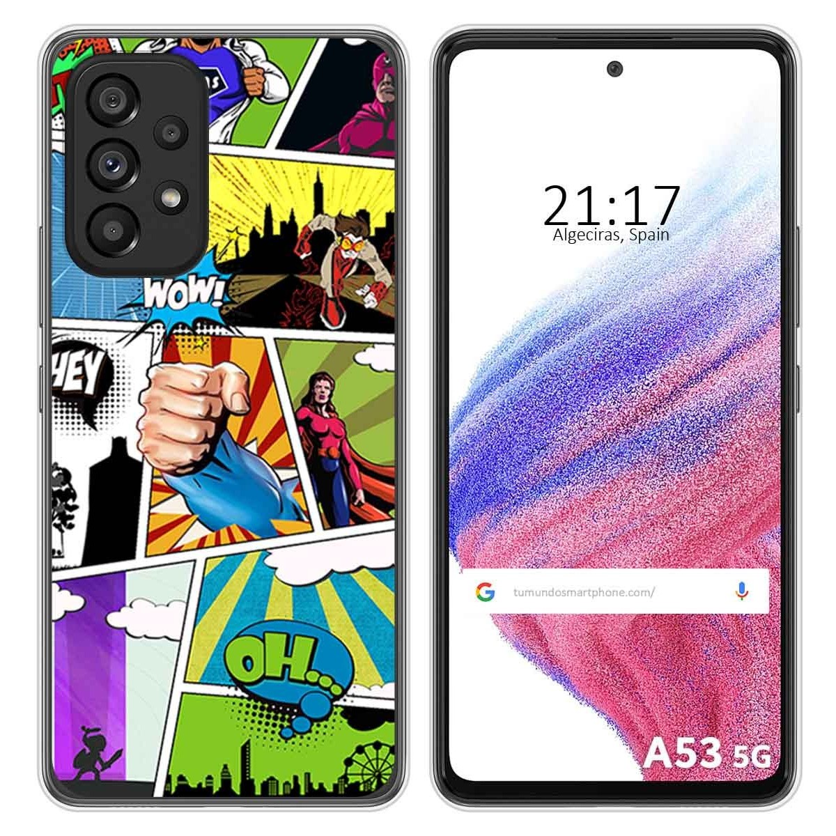 Funda Silicona para Samsung Galaxy A53 5G diseño Comic Dibujos