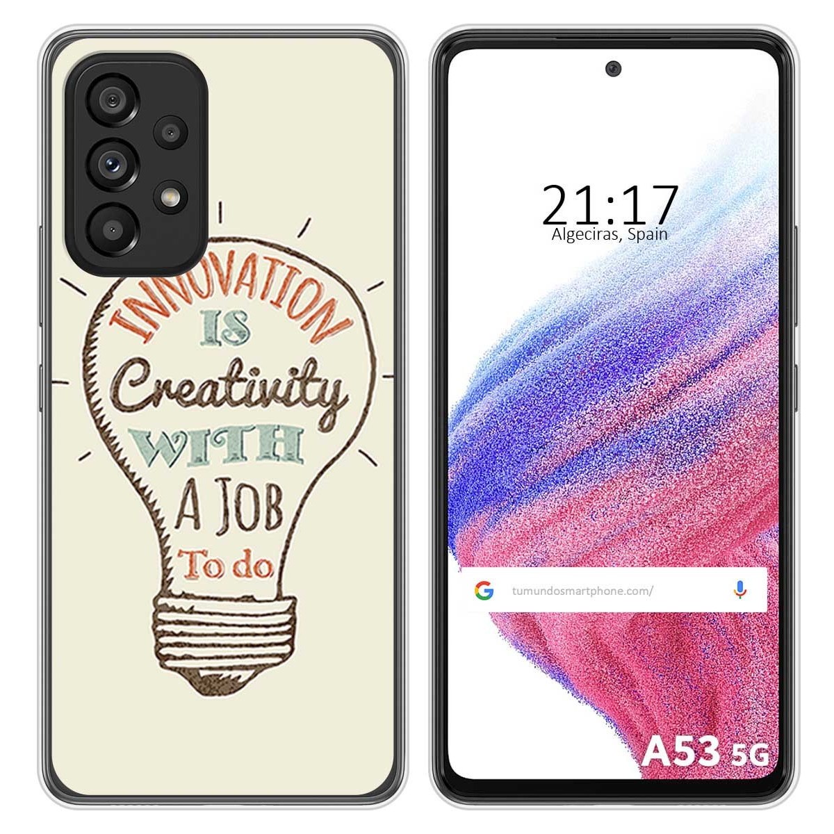 Funda Silicona para Samsung Galaxy A53 5G diseño Creativity Dibujos