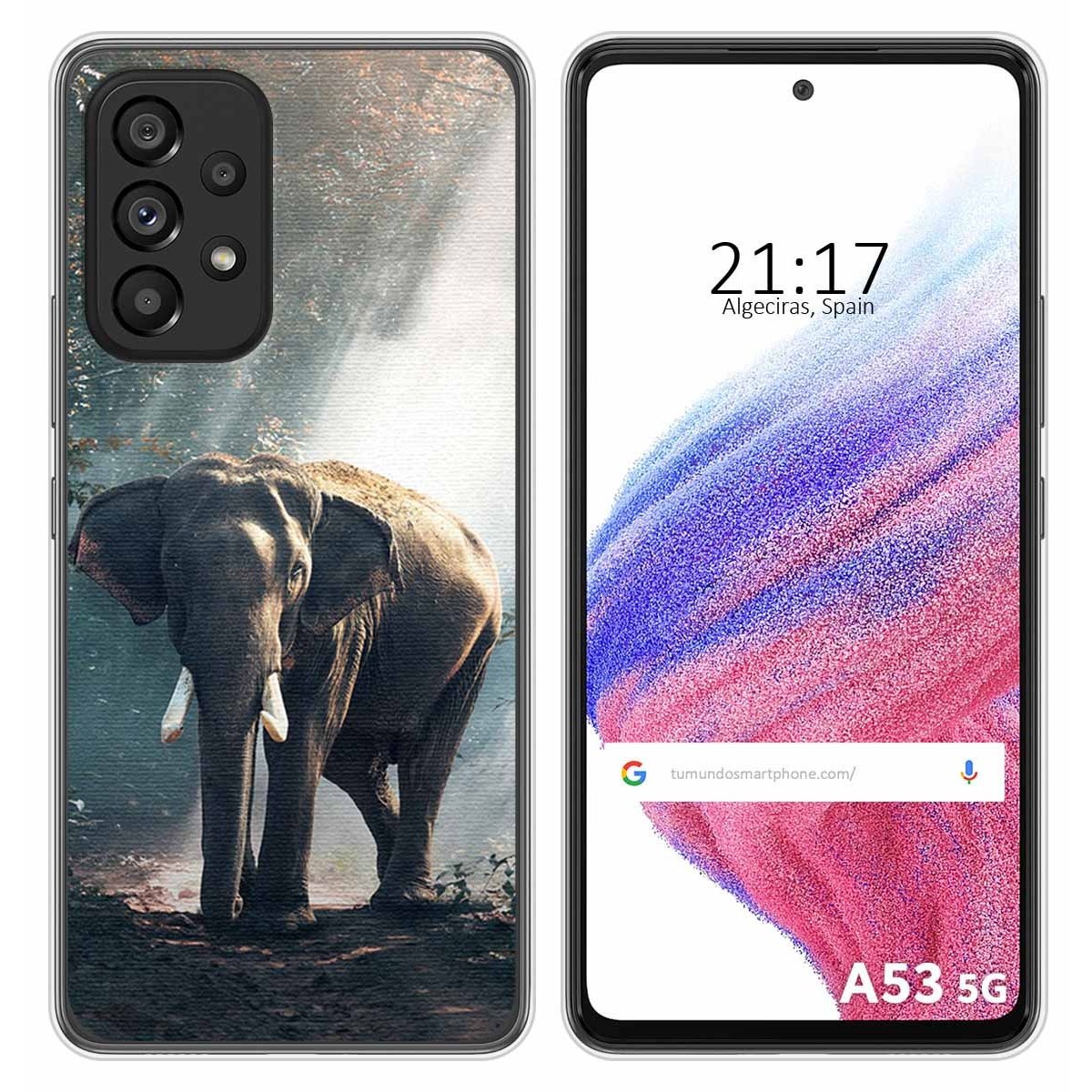 Funda Silicona para Samsung Galaxy A53 5G diseño Elefante Dibujos