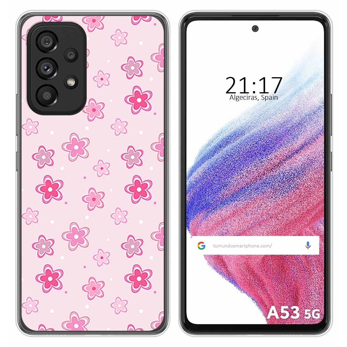 Funda Silicona para Samsung Galaxy A53 5G diseño Flores Dibujos