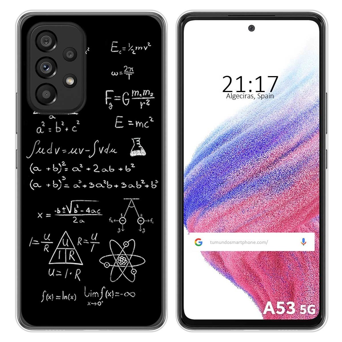 Funda Silicona para Samsung Galaxy A53 5G diseño Formulas Dibujos