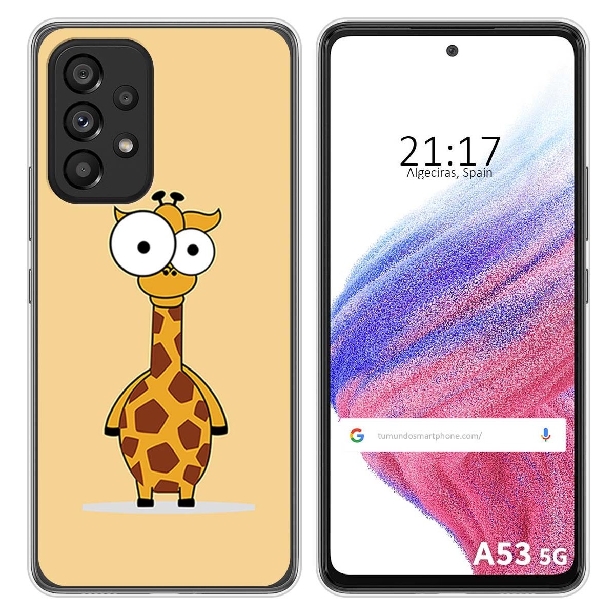 Funda Silicona para Samsung Galaxy A53 5G diseño Jirafa Dibujos
