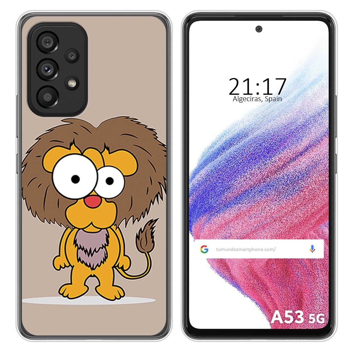 Funda Silicona para Samsung Galaxy A53 5G diseño Leon Dibujos