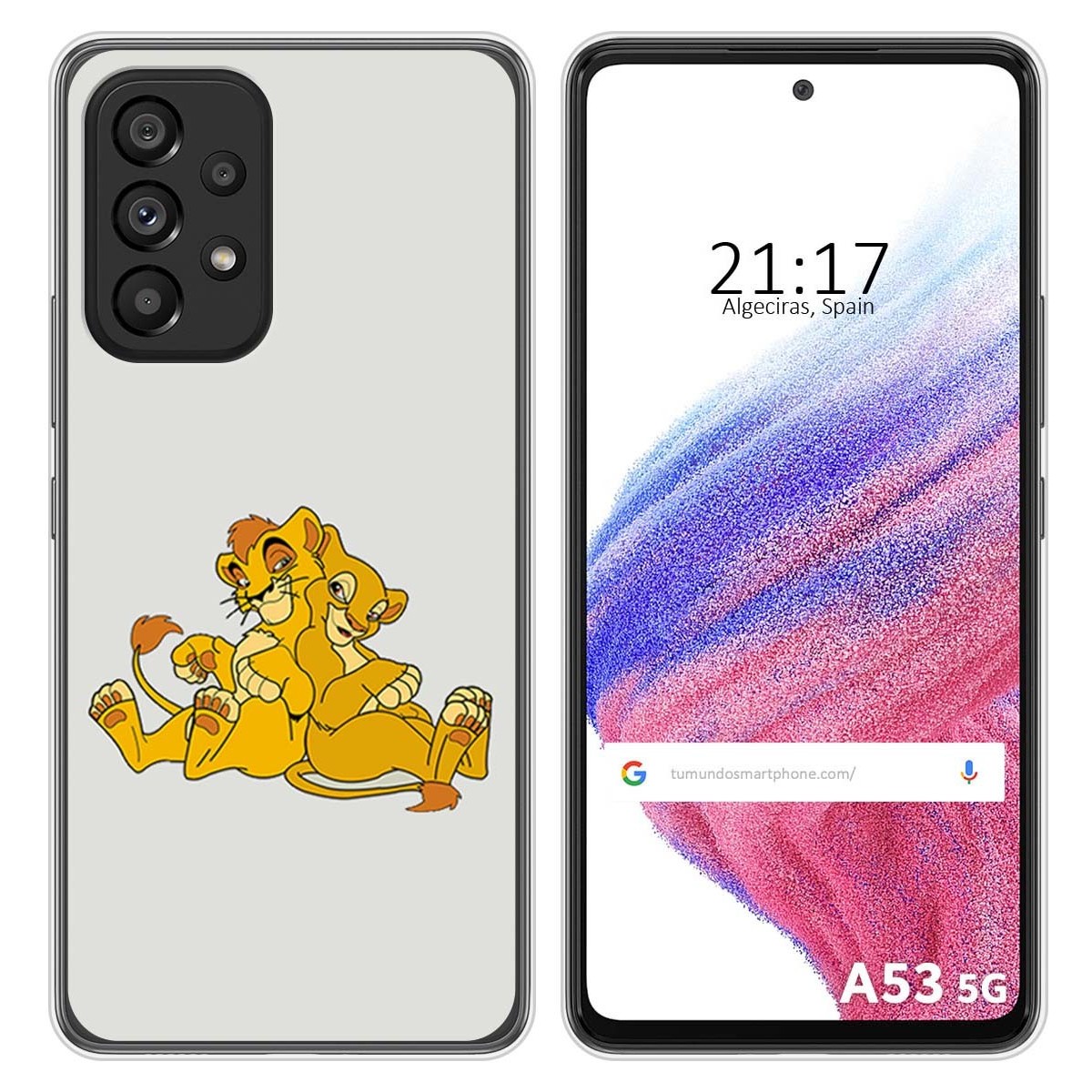 Funda Silicona para Samsung Galaxy A53 5G diseño Leones Dibujos