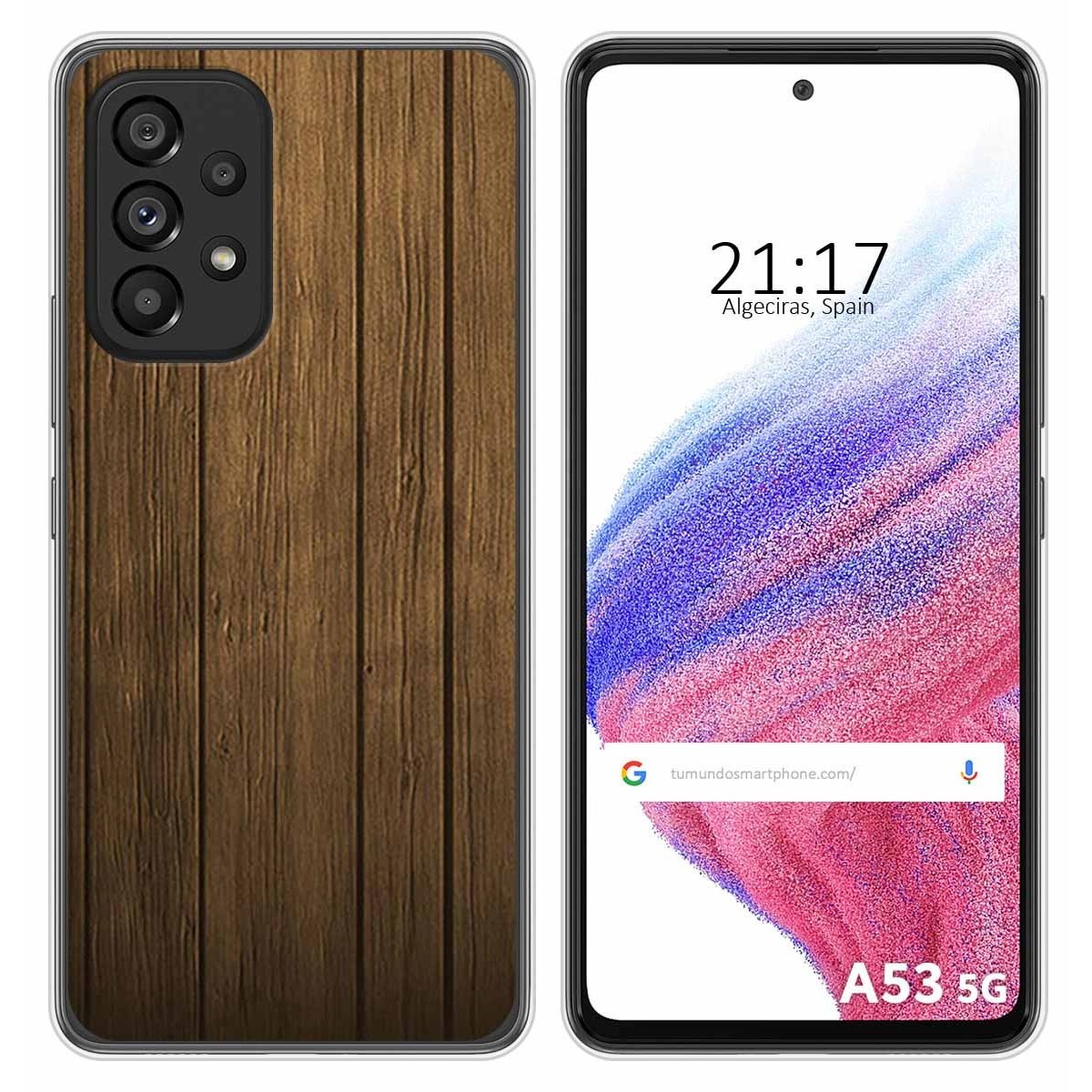 Funda Silicona para Samsung Galaxy A53 5G diseño Madera Dibujos