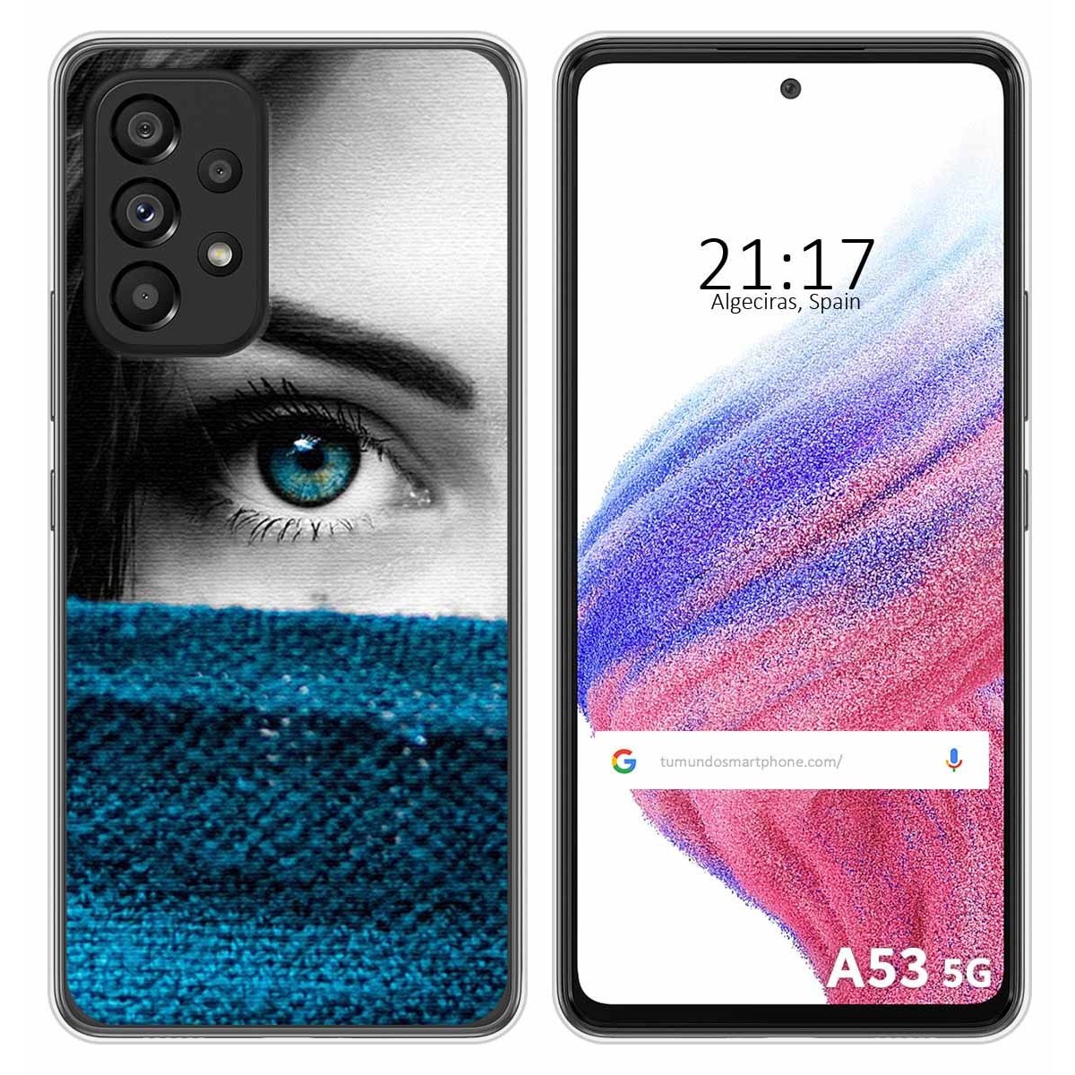 Funda Silicona para Samsung Galaxy A53 5G diseño Ojo Dibujos